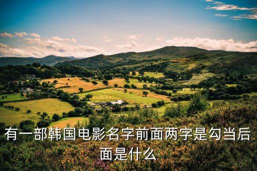 勾當(dāng)2，有一部韓國(guó)電影名字前面兩字是勾當(dāng)后面是什么