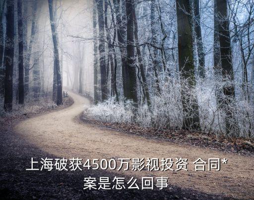 電影合作合同,投資電影合同有效嗎