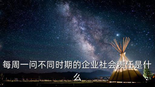企業(yè)履行社會責(zé)任，每周一問不同時期的企業(yè)社會責(zé)任是什么