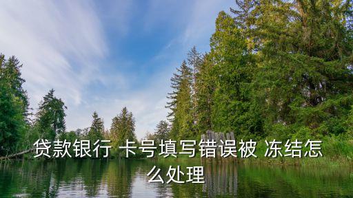 貸款把卡號填錯了資金被凍結了