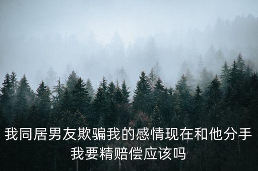 我同居男友欺騙我的感情現(xiàn)在和他分手我要精賠償應(yīng)該嗎