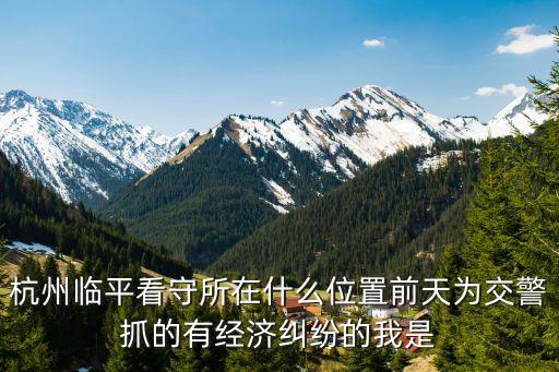 杭州臨平看守所在什么位置前天為交警抓的有經(jīng)濟(jì)糾紛的我是