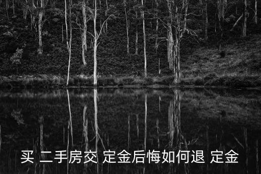 買 二手房交 定金后悔如何退 定金