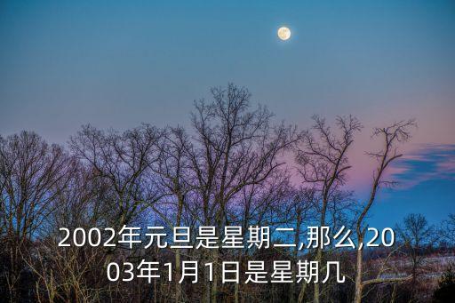 2002年元旦是星期二,那么,2003年1月1日是星期幾