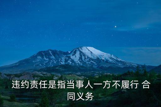  違約責(zé)任是指當(dāng)事人一方不履行 合同義務(wù)