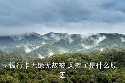 銀行卡風(fēng)控