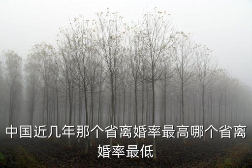 中國近幾年那個省離婚率最高哪個省離婚率最低