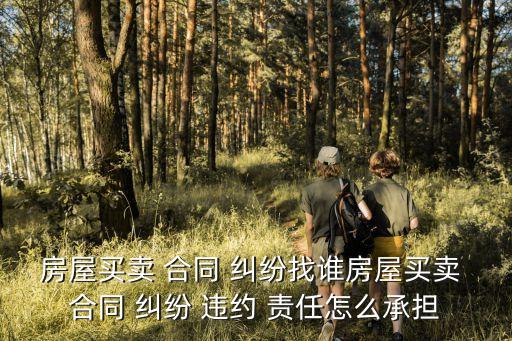 房屋買賣 合同 糾紛找誰房屋買賣 合同 糾紛 違約 責(zé)任怎么承擔(dān)