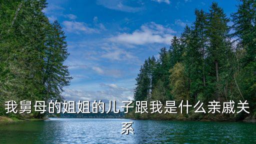 我舅母的姐姐的兒子跟我是什么親戚關(guān)系