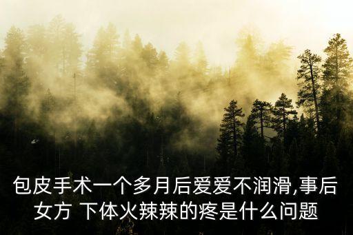 包皮手術一個多月后愛愛不潤滑,事后女方 下體火辣辣的疼是什么問題