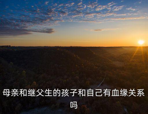 母親和繼父生的孩子和自己有血緣關(guān)系嗎