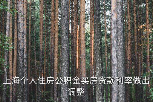 上海個人住房公積金買房貸款利率做出調(diào)整