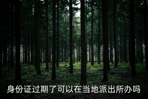 換身份證可以是任意派出所嗎，外地戶籍可以去當地市*局辦理身份證換新嗎