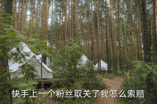 快手上一個粉絲取關了我怎么索賠