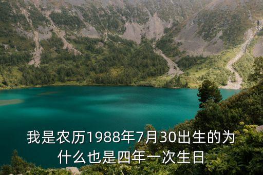 我的1988，我是1988年農(nóng)歷12月初7的屬什么命