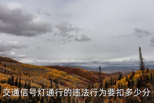 紅綠燈扣幾分，闖紅綠燈扣多少分罰金