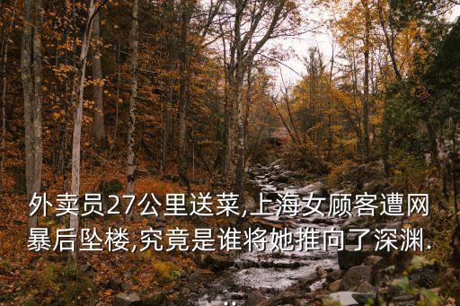 外賣員27公里送菜,上海女顧客遭網(wǎng)暴后墜樓,究竟是誰將她推向了深淵...