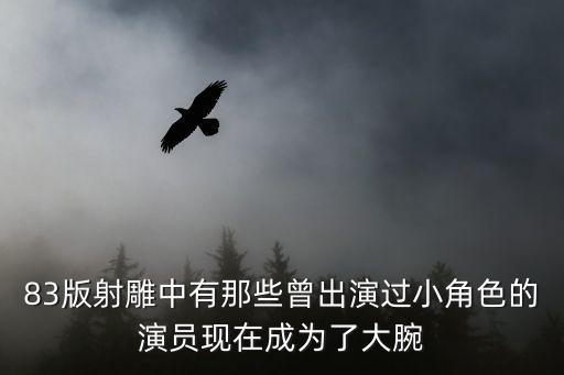 陳榮輝，83版射雕中有那些曾出演過小角色的演員現(xiàn)在成為了大腕
