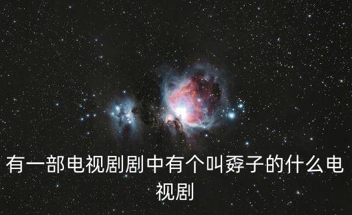 有一部電視劇劇中有個叫孬子的什么電視劇