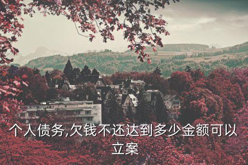 欠多少錢可以立案抓人,欠錢不還2023新執(zhí)行辦法