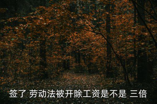 簽了 勞動法被開除工資是不是 三倍