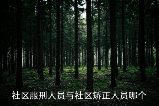 社區(qū)服刑人員與社區(qū)矯正人員哪個
