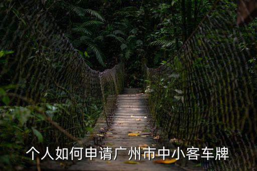 個人如何申請廣州市中小客車牌