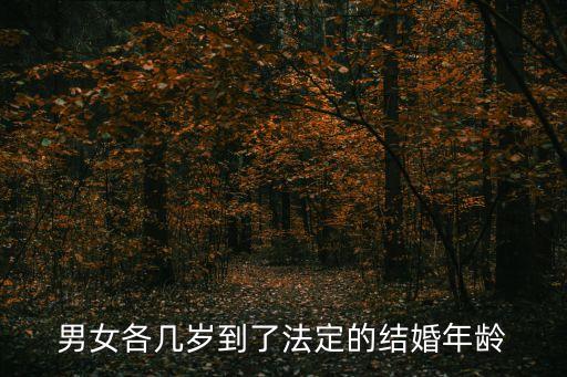 男女各幾歲到了法定的結(jié)婚年齡