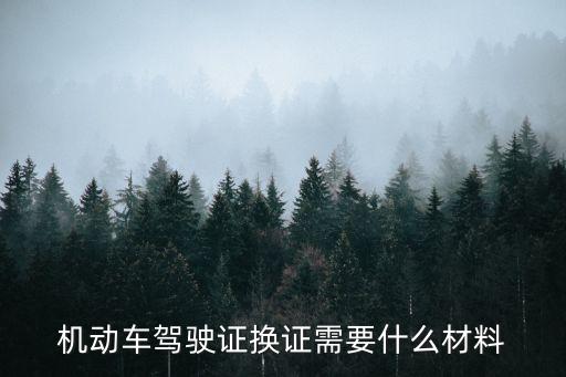 換駕駛證需要什么資料，汽車駕駛證換本都需要什么