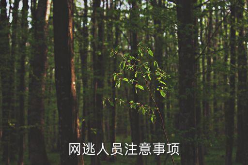 網(wǎng)逃人員注意事項