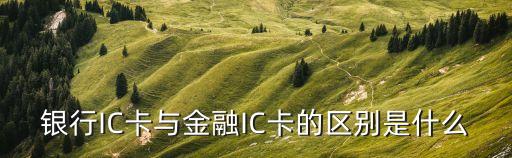 金融ic卡，什么是金融IC卡什么是行業(yè)應(yīng)用