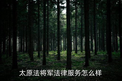 太原法將軍法律服務(wù)怎么樣