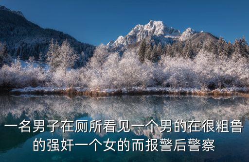 一名男子在廁所看見(jiàn)一個(gè)男的在很粗魯?shù)膹?qiáng)奸一個(gè)女的而報(bào)警后警察