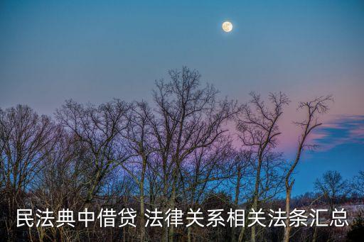 借款合同的法律關(guān)系是什么