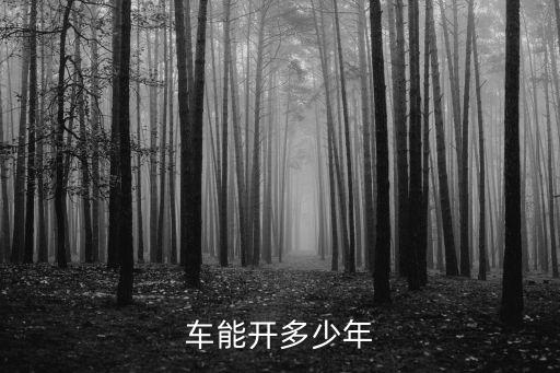 車能開(kāi)多少年