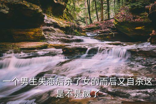 失戀殺人，一個男生失戀后殺了女的而后又自殺這是不是瘋了