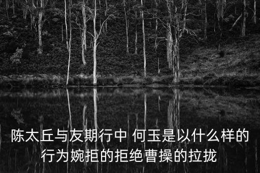 陳太丘與友期行中 何玉是以什么樣的行為婉拒的拒絕曹操的拉攏