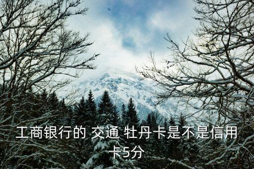 牡丹交通卡,工行牡丹交通卡