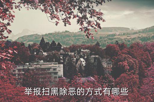 掃黑除惡舉報(bào)方式，打黑電話怎么舉報(bào)