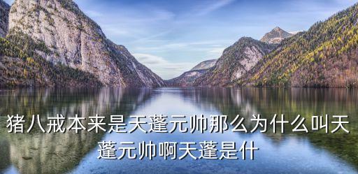 豬八戒本來是天蓬元帥那么為什么叫天蓬元帥啊天蓬是什