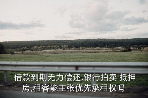 抵押合同借款合同逾期租金歸銀行,只有抵押合同沒有借款合同