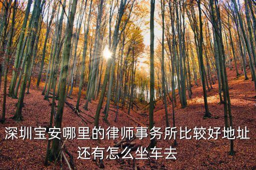深圳寶安哪里的律師事務(wù)所比較好地址還有怎么坐車(chē)去