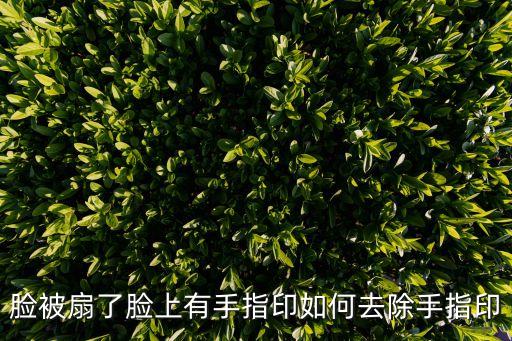 臉被扇了臉上有手指印如何去除手指印