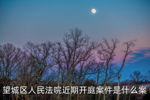 望城區(qū)人民*，望城區(qū)人民法唍近期開(kāi)庭案件是什么案