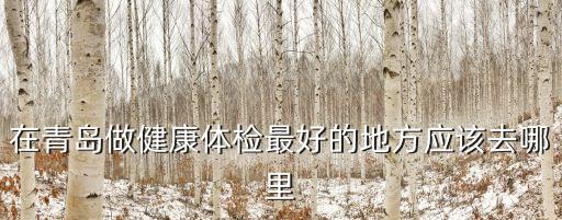 在青島做健康體檢最好的地方應(yīng)該去哪里