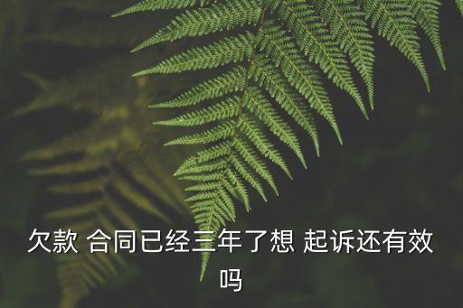 合同超過3年起訴有效嗎,合同期結(jié)束多久起訴有效