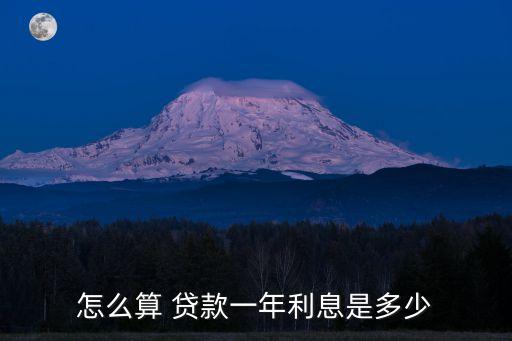 怎么算 貸款一年利息是多少