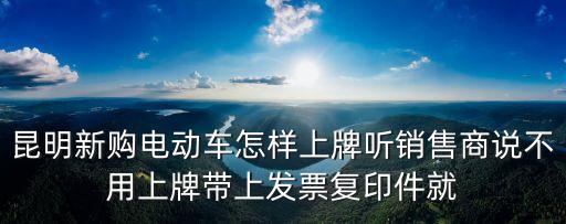 昆明新購電動車怎樣上牌聽銷售商說不用上牌帶上發(fā)票復(fù)印件就