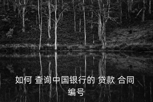 怎么查貸款合同編號(hào)查詢,貸款合同編號(hào)長(zhǎng)什么樣