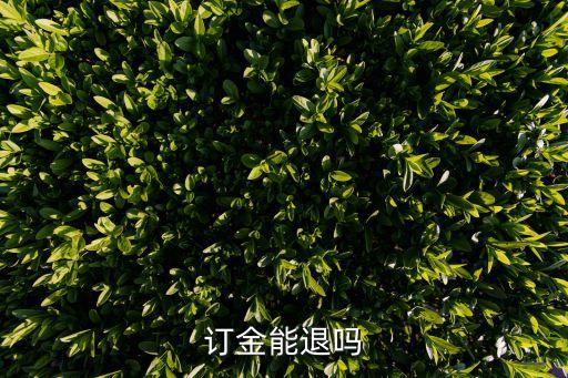 訂金能退嗎
